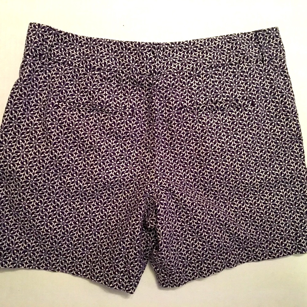 Ann Taylor Loft Purple Floral Pattern Shorts